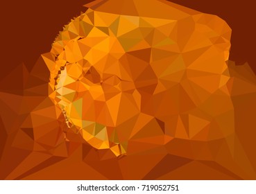 Geometric low polygonal background. Abstract mosaic backdrop in green color. Design element for book covers, presentations layouts, title backgrounds. Vector clip art.