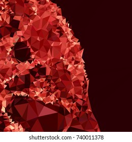 Geometric low polygonal background. Abstract mosaic backdrop. Design element for book covers, presentations layouts, title backgrounds. Vector clip art.