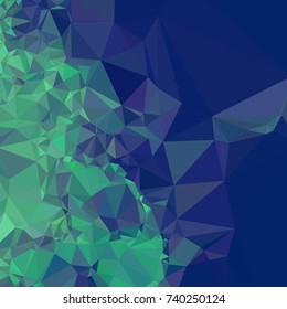 Geometric low polygonal background. Abstract mosaic backdrop. Design element for book covers, presentations layouts, title backgrounds. Vector clip art.