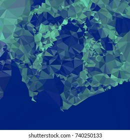Geometric low polygonal background. Abstract mosaic backdrop. Design element for book covers, presentations layouts, title backgrounds. Vector clip art.