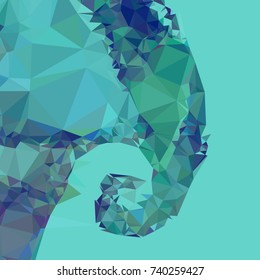 Geometric low polygonal background. Abstract mosaic backdrop. Design element for book covers, presentations layouts, title backgrounds. Vector clip art.