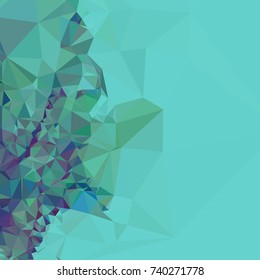 Geometric low polygonal background. Abstract mosaic backdrop. Design element for book covers, presentations layouts, title backgrounds. Vector clip art.