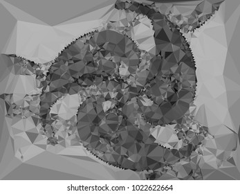 Geometric low polygonal background color toned. Design element for book covers, presentations layouts, title and page backgrounds. Vector clip art.