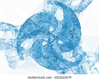 Geometric low polygonal background color toned. Design element for book covers, presentations layouts, title and page backgrounds. Vector clip art.