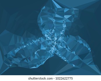 Geometric low polygonal background color toned. Design element for book covers, presentations layouts, title and page backgrounds. Vector clip art.