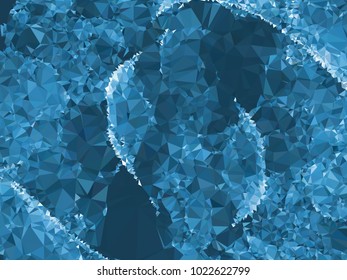Geometric low polygonal background color toned. Design element for book covers, presentations layouts, title and page backgrounds. Vector clip art.