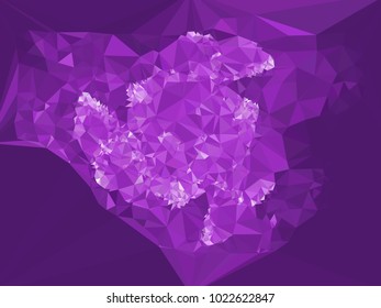 Geometric low polygonal background color toned. Design element for book covers, presentations layouts, title and page backgrounds. Vector clip art.