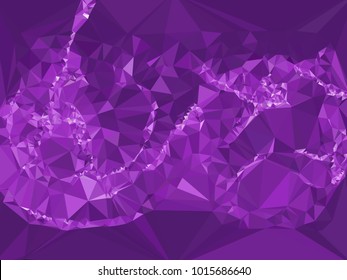 Geometric low polygonal background toned in violet color. Design element for book covers, presentations layouts, title and page backgrounds. Vector clip art.