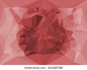 Geometric low polygonal background toned in red color. Design element for book covers, presentations layouts, title and page backgrounds. Vector clip art.
