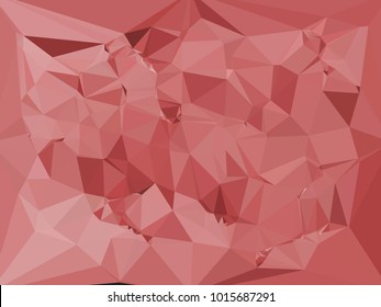 Geometric low polygonal background toned in red color. Design element for book covers, presentations layouts, title and page backgrounds. Vector clip art.
