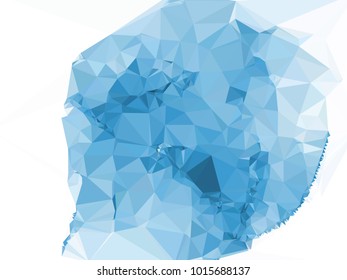Geometric low polygonal background toned in blue color. Design element for book covers, presentations layouts, title and page backgrounds. Vector clip art.