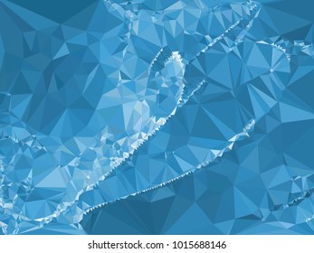 Geometric low polygonal background toned in blue color. Design element for book covers, presentations layouts, title and page backgrounds. Vector clip art.