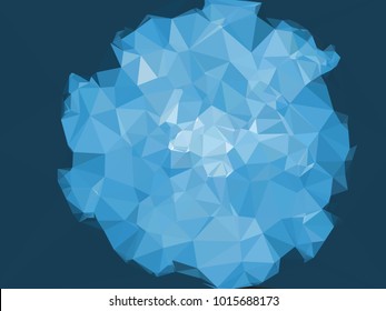 Geometric low polygonal background toned in blue color. Design element for book covers, presentations layouts, title and page backgrounds. Vector clip art.