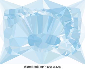 Geometric low polygonal background toned in blue color. Design element for book covers, presentations layouts, title and page backgrounds. Vector clip art.