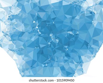 Geometric low polygonal background toned in blue color. Design element for book covers, presentations layouts, title and page backgrounds. Vector clip art.