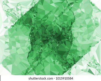Geometric low polygonal background toned in green color. Design element for book covers, presentations layouts, title and page backgrounds. Vector clip art.
