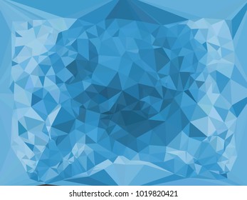 Geometric low polygonal background toned in blue color. Design element for book covers, presentations layouts, title and page backgrounds. Vector clip art.