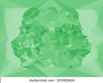 Geometric low polygonal background toned in blue color. Design element for book covers, presentations layouts, title and page backgrounds. Vector clip art.