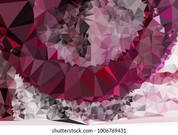Geometric low polygonal horizontal background. Abstract multicolor mosaic backdrop. Design element for book covers, presentations layouts, title backgrounds. Vector clip art.