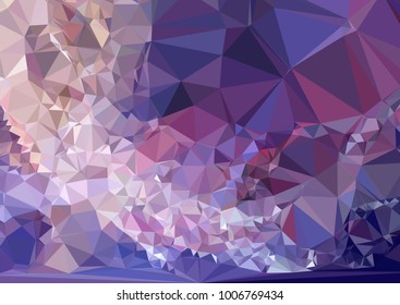 Geometric low polygonal horizontal background. Abstract multicolor mosaic backdrop. Design element for book covers, presentations layouts, title backgrounds. Vector clip art.