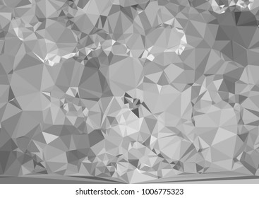 Geometric low polygonal horizontal background. Abstract multicolor mosaic backdrop. Design element for book covers, presentations layouts, title backgrounds. Vector clip art.