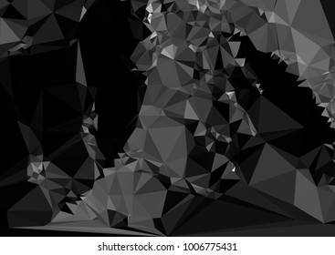 Geometric low polygonal horizontal background. Abstract multicolor mosaic backdrop. Design element for book covers, presentations layouts, title backgrounds. Vector clip art.