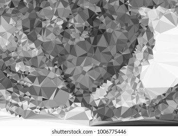 Geometric low polygonal horizontal background. Abstract multicolor mosaic backdrop. Design element for book covers, presentations layouts, title backgrounds. Vector clip art.