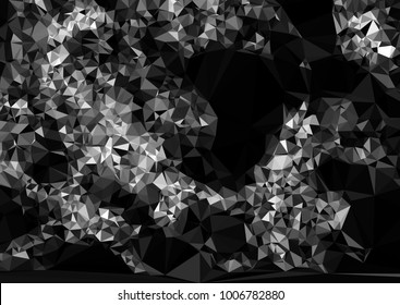 Geometric low polygonal horizontal background. Abstract multicolor mosaic backdrop. Design element for book covers, presentations layouts, title backgrounds. Vector clip art.