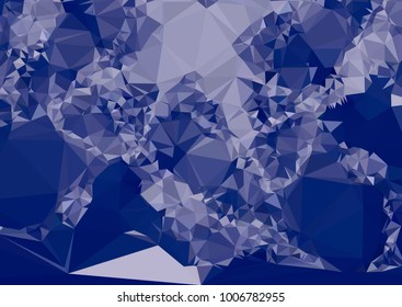 Geometric low polygonal horizontal background. Abstract multicolor mosaic backdrop. Design element for book covers, presentations layouts, title backgrounds. Vector clip art.