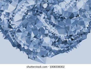 Geometric low polygonal horizontal background. Abstract multicolor mosaic backdrop. Design element for book covers, presentations layouts, title backgrounds. Vector clip art.