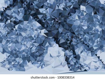 Geometric low polygonal horizontal background. Abstract multicolor mosaic backdrop. Design element for book covers, presentations layouts, title backgrounds. Vector clip art.