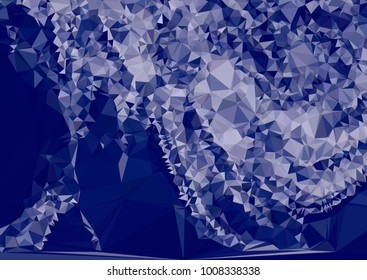 Geometric low polygonal horizontal background. Abstract multicolor mosaic backdrop. Design element for book covers, presentations layouts, title backgrounds. Vector clip art.