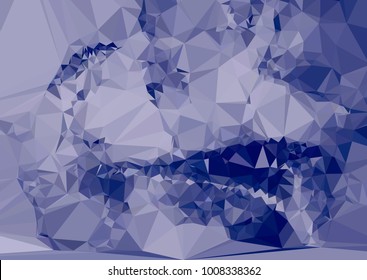 Geometric low polygonal horizontal background. Abstract multicolor mosaic backdrop. Design element for book covers, presentations layouts, title backgrounds. Vector clip art.