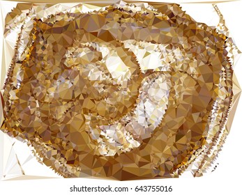 Geometric low polygonal mosaic backdrop. Vector clip art.