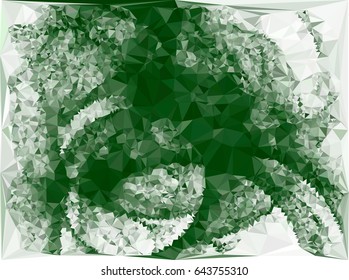 Geometric low polygonal mosaic backdrop. Vector clip art.