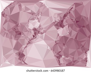Geometric low polygonal mosaic backdrop. Vector clip art.