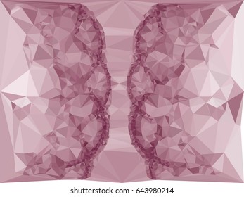 Geometric low polygonal mosaic backdrop. Vector clip art.