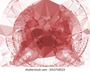Geometric low polygonal red background. Design element for book covers, presentations layouts, title and page backgrounds. Vector clip art.
