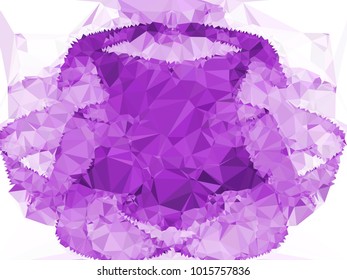 Geometric low polygonal violet background. Design element for book covers, presentations layouts, title and page backgrounds. Vector clip art.