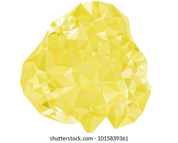 Geometric low polygonal yellow background. Design element for book covers, presentations layouts, title and page backgrounds. Vector clip art.
