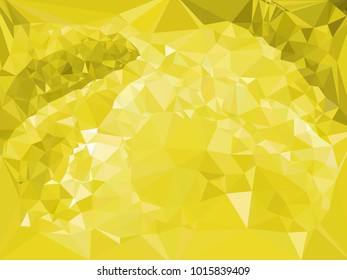 Geometric low polygonal yellow background. Design element for book covers, presentations layouts, title and page backgrounds. Vector clip art.