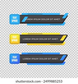 Geometric lower third banner template design