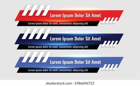 geometric lower third banners template