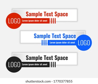 geometric lower third modern template design set