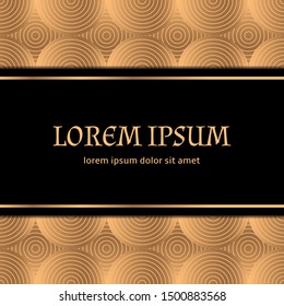 Geometric luxury background vector. Modern circle royal pattern card template. Retro design for holiday party invitation, beauty spa concept, wedding, save the date, birthday, anniversary.