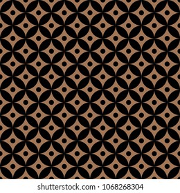 Geometric luxury circle seamless star vector pattern. Abstract texture for textile.