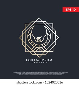 geometric luxury eagle logo. modern icon, template design