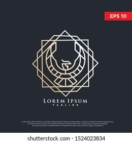 geometric luxury eagle logo. modern icon, template design