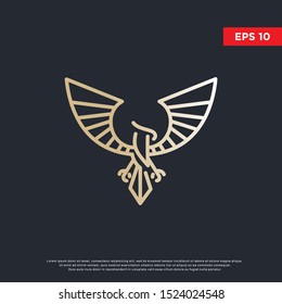 geometric luxury eagle logo. modern icon, template design