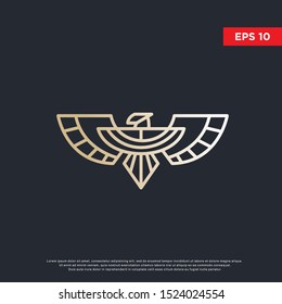 geometric luxury eagle logo. modern icon, template design